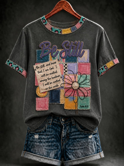 Be Still Christian T-Shirt Christian Faith Clothes Birthday Ideas For Women
