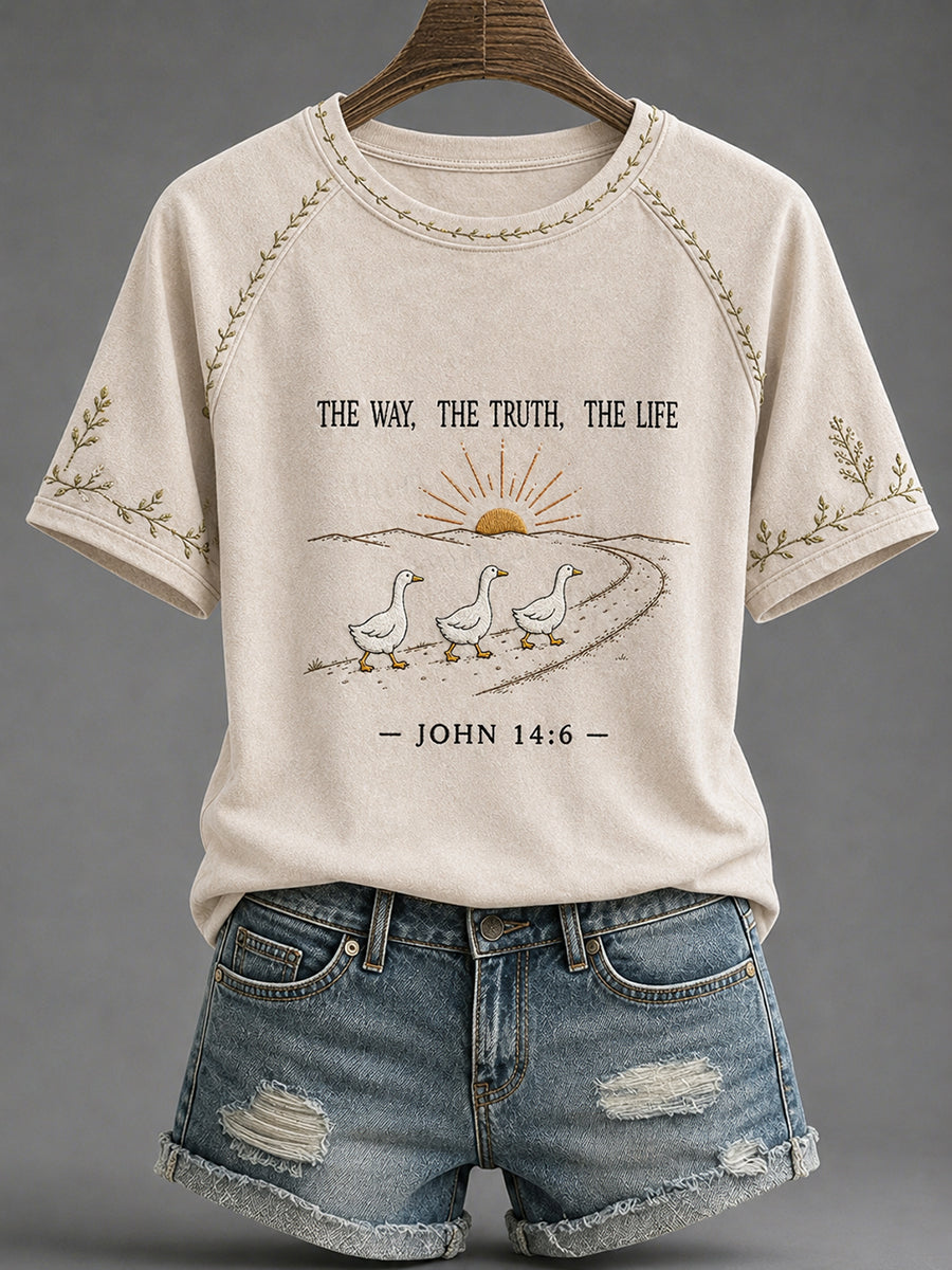 The Way The Truth The Life - John 14 6 T-Shirt Christian Apparel Faith Gifts For Coworkers
