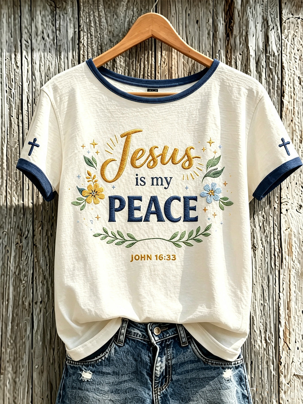 Jesus Is My Peace John 16 33 T-Shirt Christian Faith Jesus Apparel Christian Gift For Her