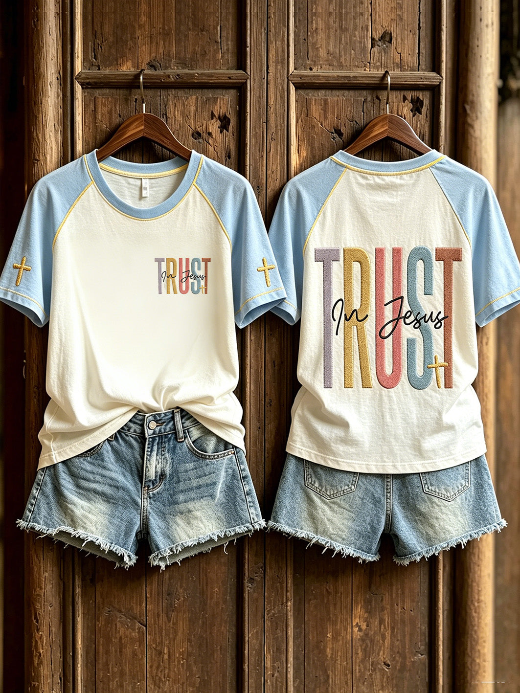 Trust In Jesus T-Shirt Christian Faith Apparel Christian Anniversary Him