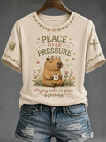 Peace Over Pressure Staying Calm In Grace T-Shirt Calm Grace Clothes Faith Entrepreneur Gift
