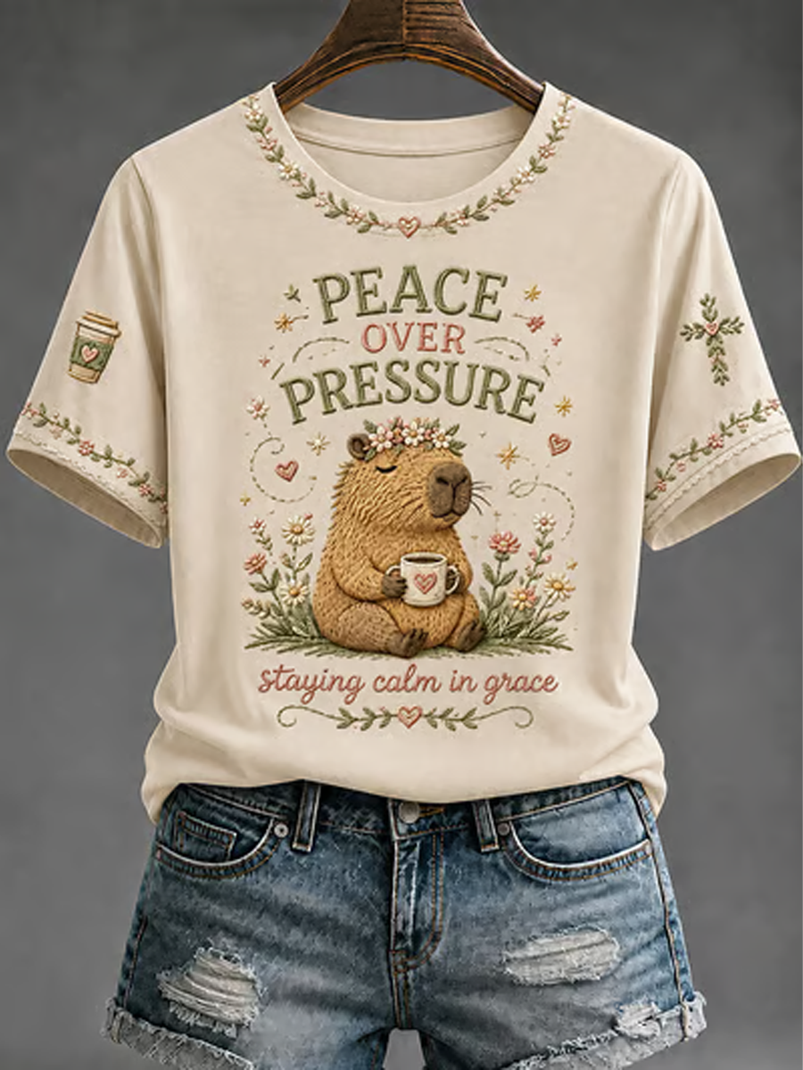 Peace Over Pressure Staying Calm In Grace T-Shirt Calm Grace Clothes Faith Entrepreneur Gift