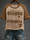 God Is Our Refuge And Strength T-Shirt Christian Cross Religious Merch Birthday Gift