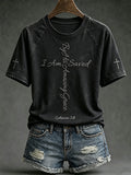 I Am Saved By His Amazing Grace Ephesians 2 8 T-Shirt Christian Cross Faith Apparel