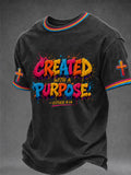 Created With A Purpose - Esther 4 14 T-Shirt Christian Cross Clothes Men Bible Study Gifts