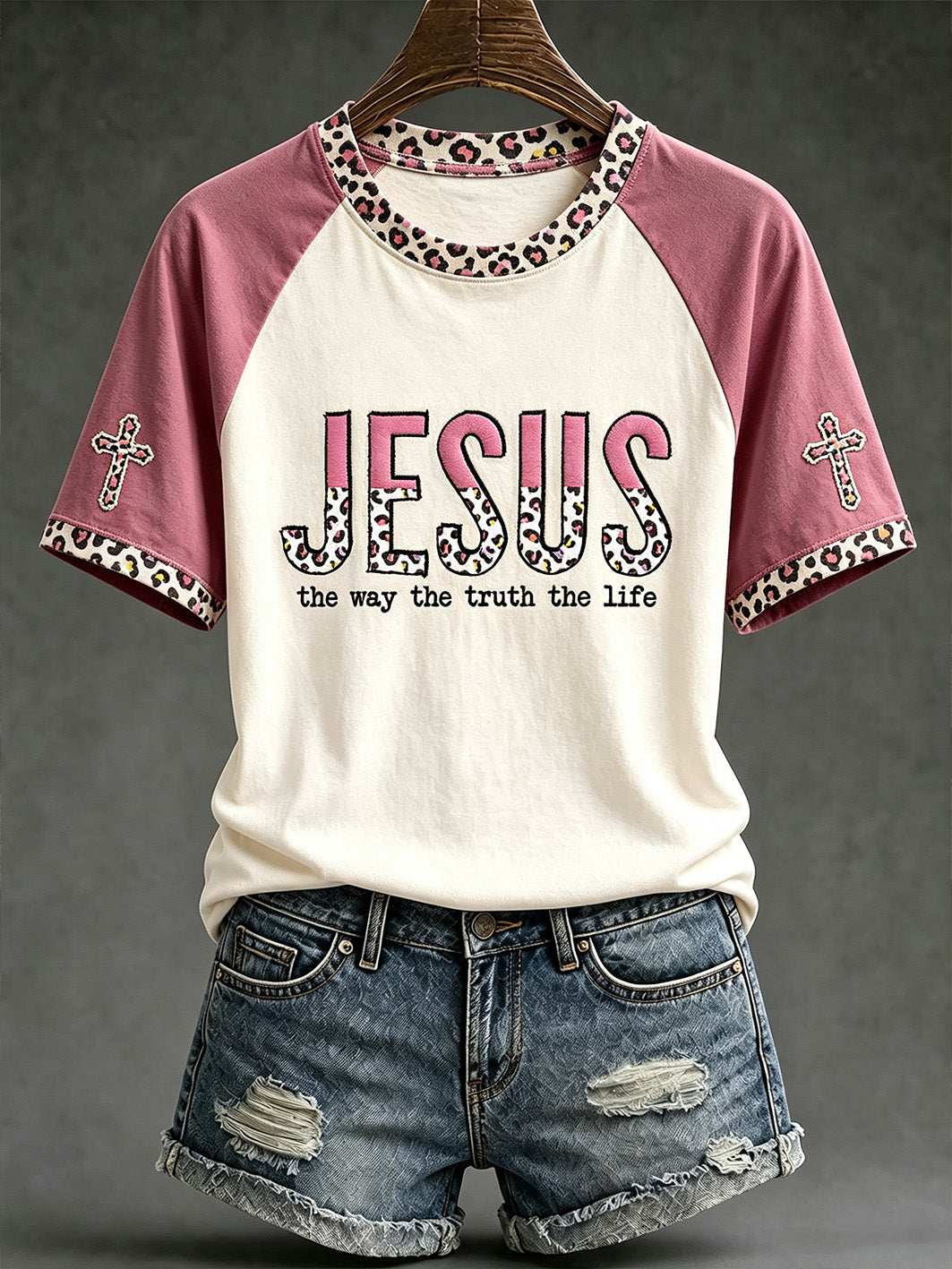 Jesus The Way The Truth The Life T-Shirt Christian Cross Merch Christian Gift For Her
