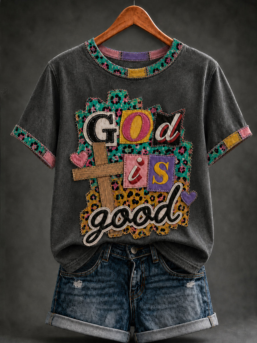God Is Good T-Shirt Christian Faith Cross Clothes Vintage Gifts For Fans