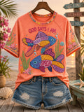 God Says I Am Faithful Courageous Unique T-Shirt Christian Fish Clothes