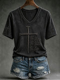 The Way The Truth The Life V-Neck Shirt Christian Jesus Faith Clothes Gifts For Die Hard Fans