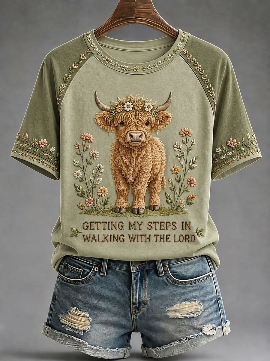 Getting My Steps In Walking With The Lord T-Shirt Christian Faith Merch Christian Gift Ideas