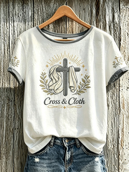 Cross And Cloth T-Shirt Christian Cross Clothing Faith Gifts Young Men