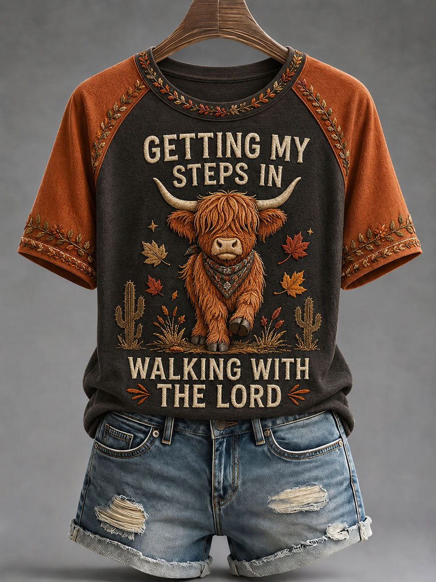 Getting My Steps In Walking With The Lord T-Shirt Christian Faith Clothes Gift For New Believer