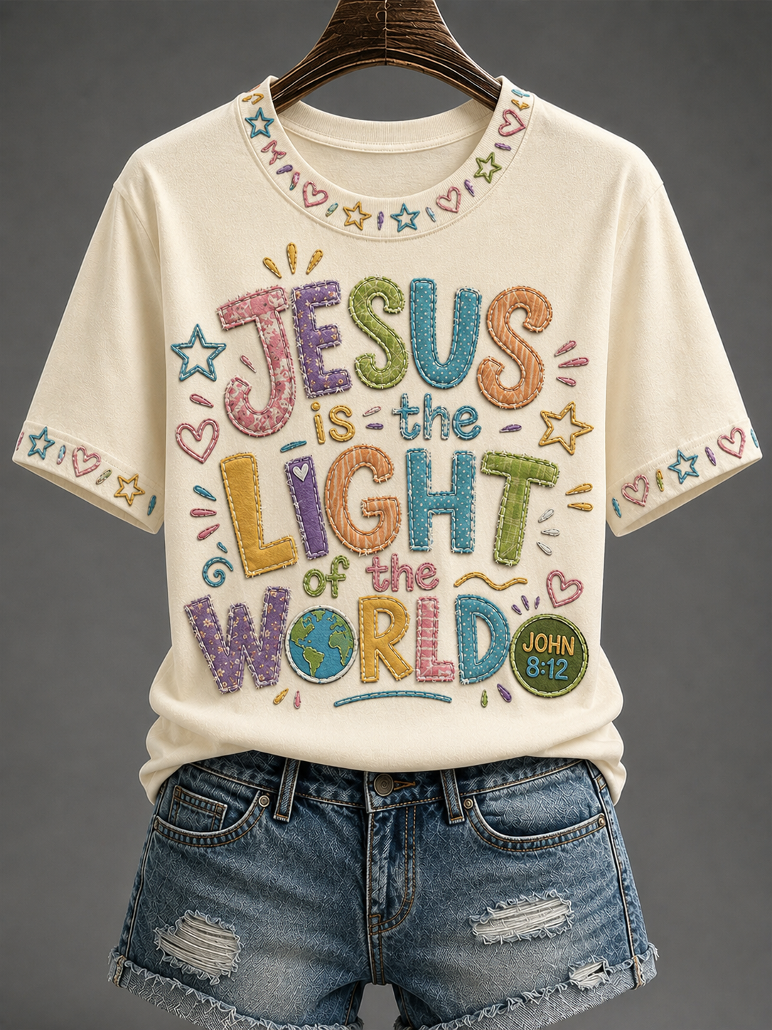 Jesus Is The Light Of The World T-Shirt Christian Faith Bible Verse Clothing Gifts For Fans