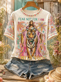Fear Not For I Am With You T-Shirt Christian Jesus Tiger Clothing Faith Gift Church Leader