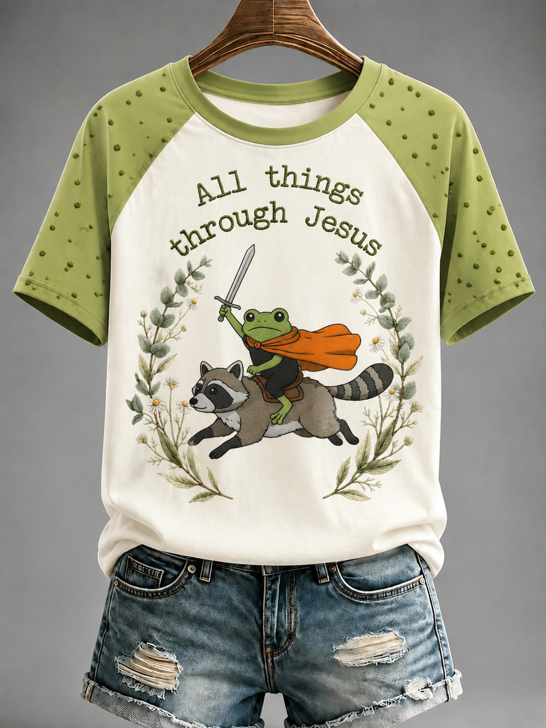 All Things Through Jesus T-Shirt Christian Faith Clothing Gifts For Superfans