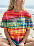 Faith Can Move Mountains Matthew 17 20 T-Shirt Christian Faith Mountains Cross Clothes