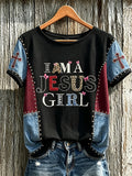 I Am A Jesus Girl T-Shirt Christian Cross Merch Faith Gift Ideas For Women