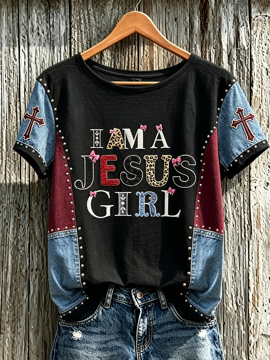 I Am A Jesus Girl T-Shirt Christian Cross Merch Faith Gift Ideas For Women