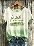 Faith Can Move Mountains T-Shirt Christian Faith Mountains Cross Clothing Top Gifts For Fans