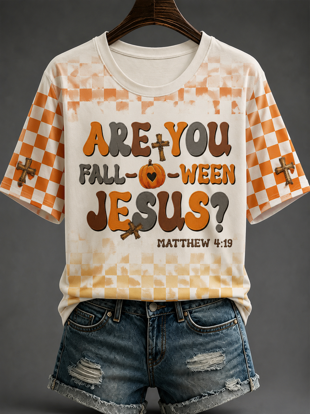 Are You Fall-oween Jesus Matthew 4 19 T-Shirt Christian Faith Clothing Gifts For Men Fans
