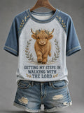 Getting My Steps In Walking With The Lord T-Shirt Christian Faith Merch Christian Boss Gift
