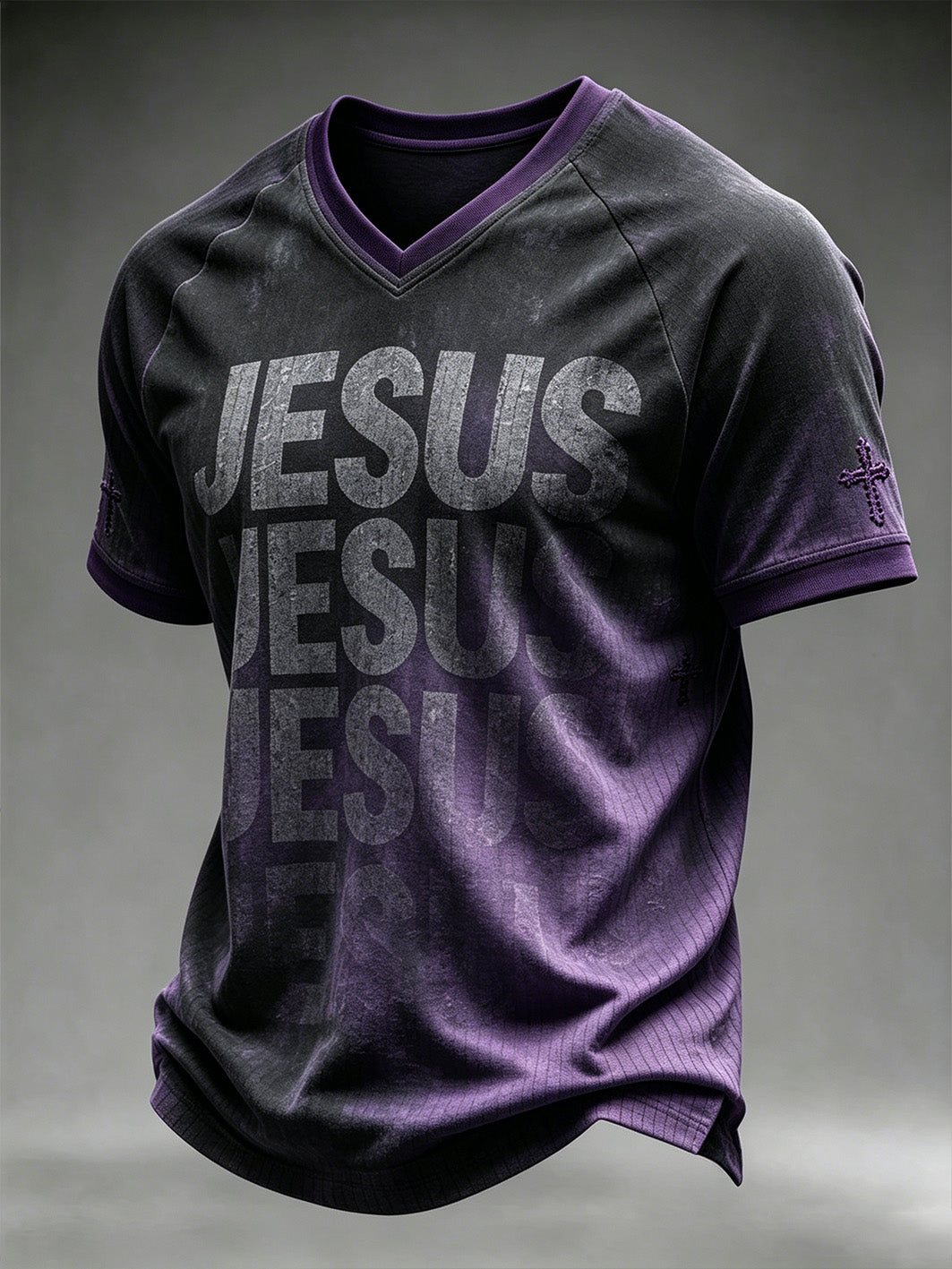 Jesus V-Neck Shirt Christian Cross Apparel Aesthetic Gifts For Fans