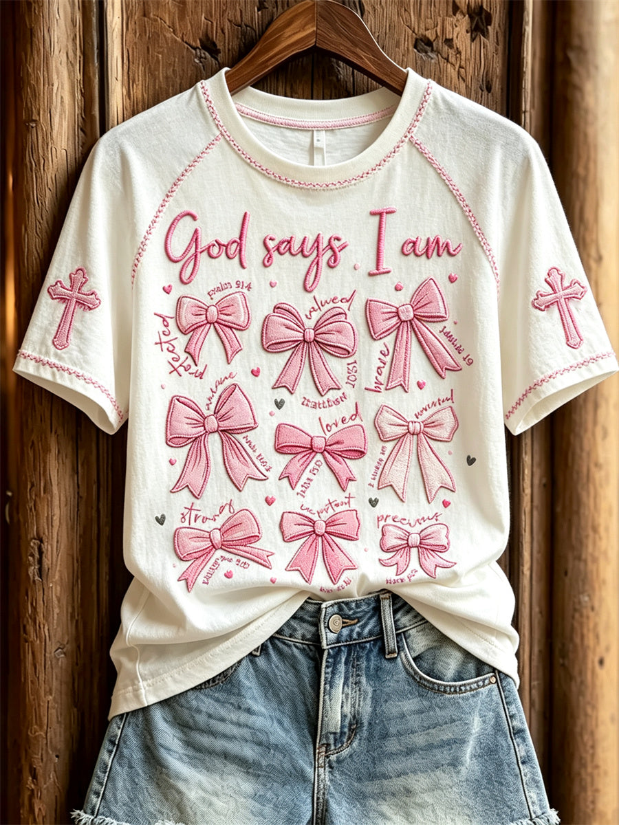 God Says I Am Loved T-Shirt Christian Faith Clothing Gifts For Women