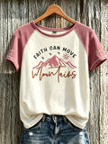 Faith Can Move Mountains T-Shirt Christian Faith Mountains Cross Merch Ministry Leader Gift