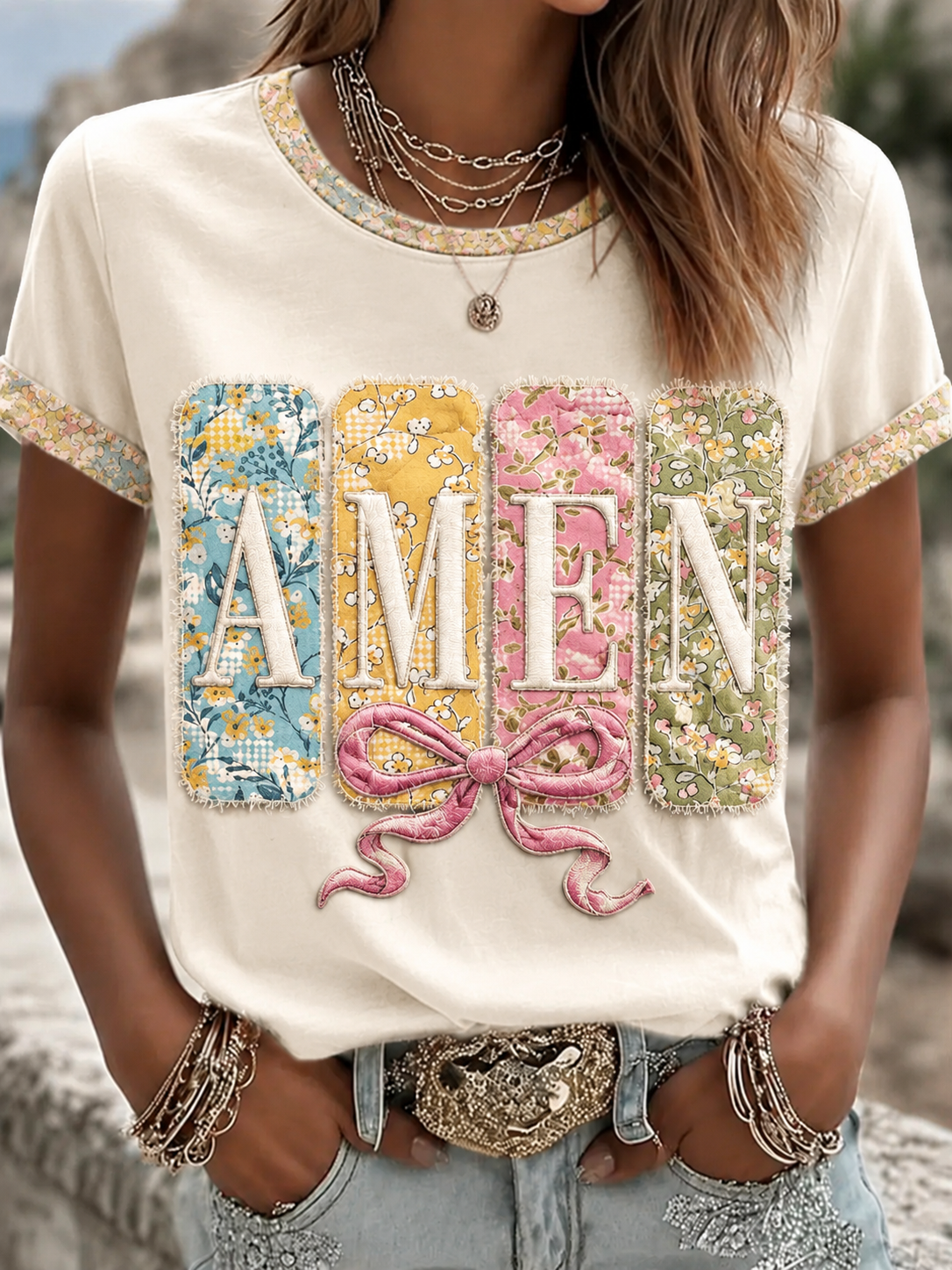 Amen T-Shirt Christian Faith Apparel Christian Women Christmas Gift
