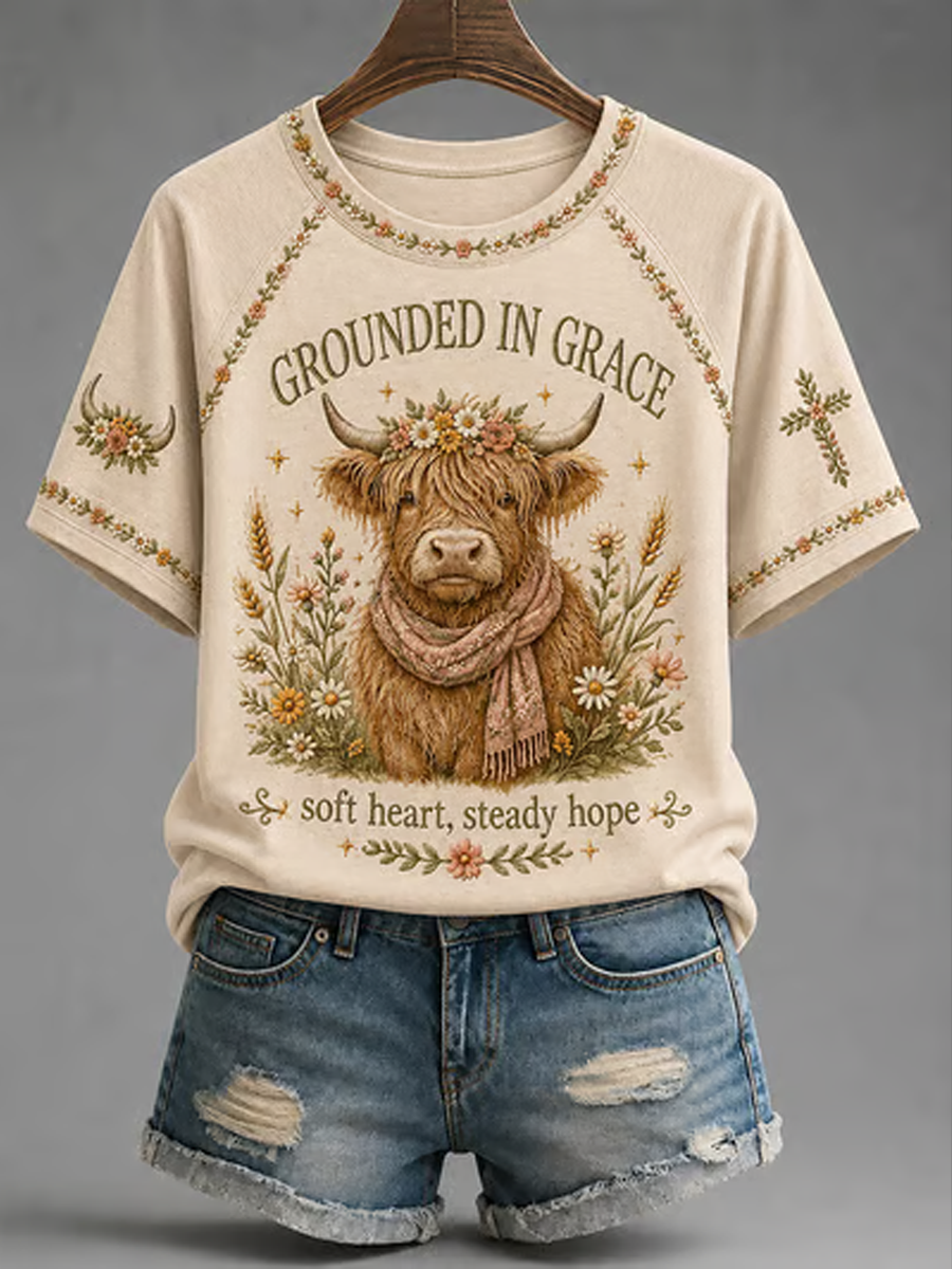Grounded In Grace Soft Heart Steady Hope T-Shirt Christian Faith Hope Grace Clothing