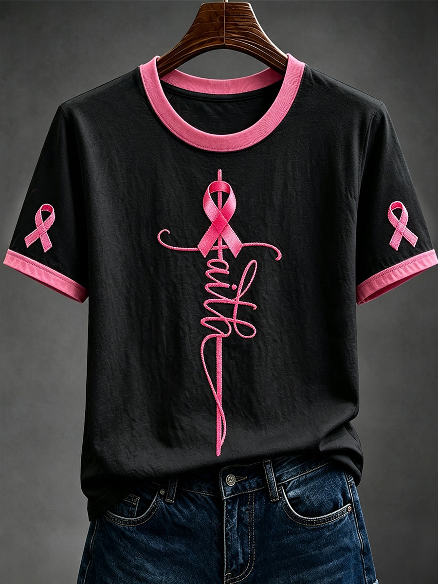 Faith T-Shirt Breast Cancer Awareness Apparel Gift For Christian Graduate