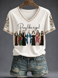 Pray Like A Girl V-Neck Shirt Christian Saints Apparel Pastor Appreciation Gift