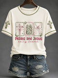 Pickles And Jesus Salty Saved T-Shirt Christian Christian Cross Jesus Clothes Godly Her Gift