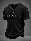 Jesus The Way The Truth The Life John 14 6 V-Neck Shirt Christian Jesus Cross Merch