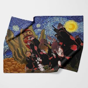 Akatsuki Gedo Statue Starry Night Fleece Blanket 1.jpg