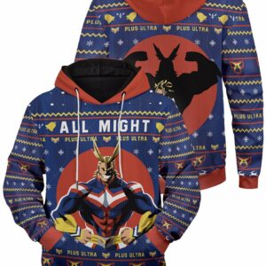 All Might Christmas Unisex Pullover Hoodie 1.jpg