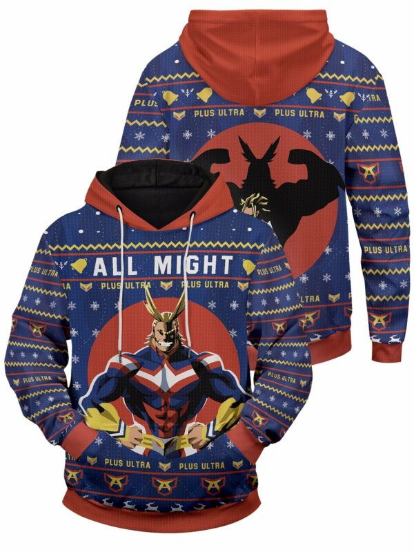 All Might Christmas Unisex Pullover Hoodie 1.jpg