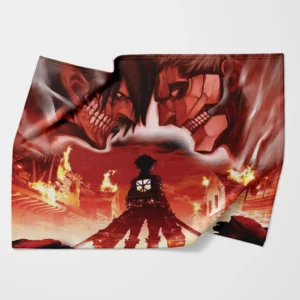 Burning Attack on Titan Fleece Blanket 1.webp