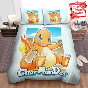 Charmander Fire Pokemon Bed Sheets Spread Duvet Cover Bedding Set.jpg