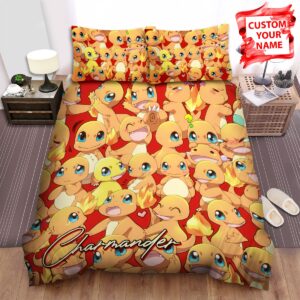 Charmander Seamless Pokemon Bed Sheets Spread Duvet Cover Bedding Set.jpg