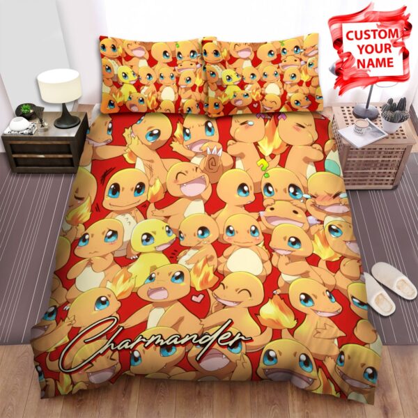Charmander Seamless Pokemon Bed Sheets Spread Duvet Cover Bedding Set.jpg