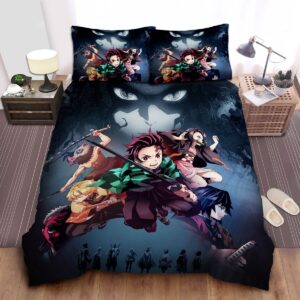 Demon Slayer Corps Vs Muzan Kibutsuji Artwork Bed Sheets Spread Duvet Cover Bedding Set.jpg