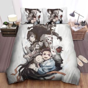 Demon Slayer Kimetsu No Yaiba Artwork Bed Sheets Spread Duvet Cover Bedding Set.jpg