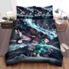 Demon Slayer Tanjiro And Nezuko Fighting Combination Artwork Bed Sheets Spread Duvet Cover Bedding Set.jpg