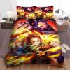 Demon Slayer Tanjiro Attack Artwork Bed Sheets Spread Duvet Cover Bedding Set.jpg
