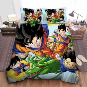Dragon Ball Characters In Buu Saga Bed Sheet Spread Duvet Cover Bedding Set.jpg