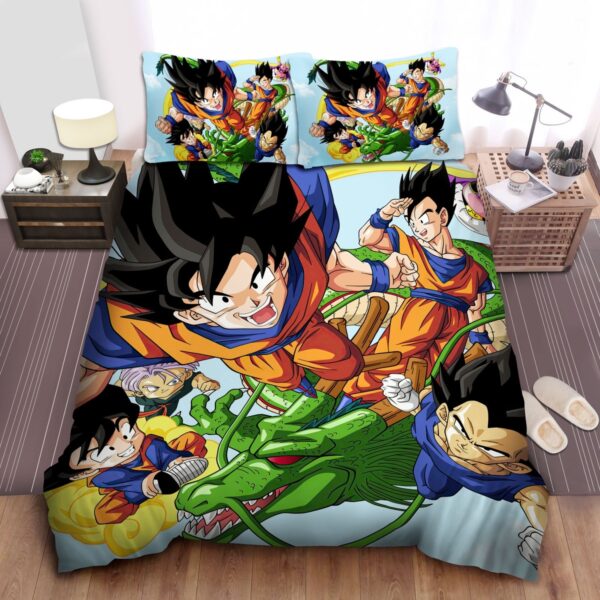 Dragon Ball Characters In Buu Saga Bed Sheet Spread Duvet Cover Bedding Set.jpg