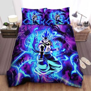 Dragon Ball Gogeta Super Saiyan Blue The Divine Dragon Art Bed Sheets Spread Duvet Cover Bedding Set.jpg