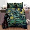 Dragon Ball Goku In Starry Night Art Style Bed Sheet Spread Duvet Cover Bedding Set.jpg