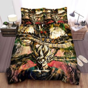 Dragon Ball Goku In Super Saiyan 2 The Divine Dragon Colorful Artwork Bed Sheets Spread Duvet Cover Bedding Set.jpg